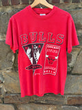 90s Chicago Bulls Red Graphic Tee (Size Medium)
