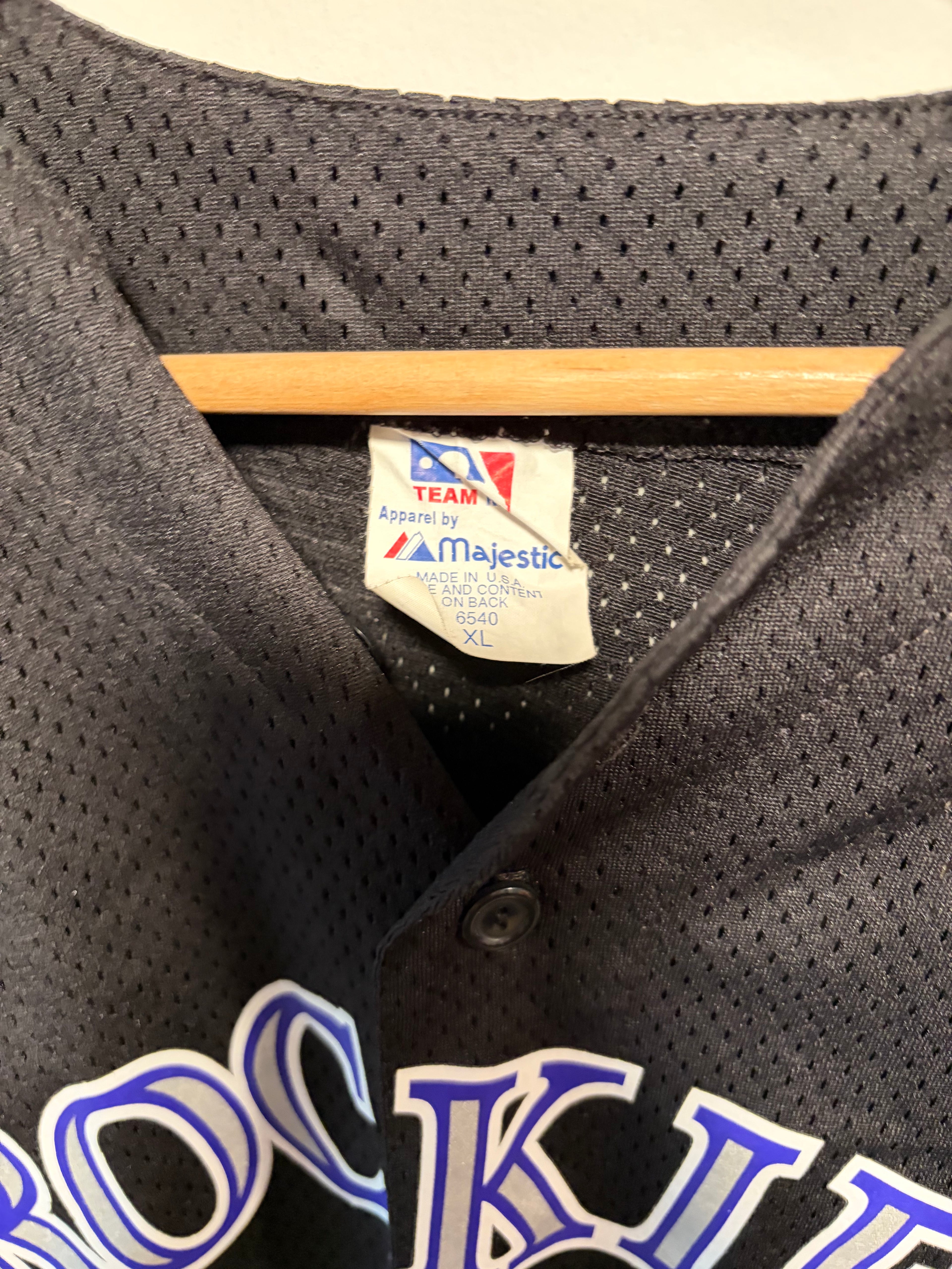 Vintage 90s Colorado Rockies Black Baseball Jersey (Size XL)