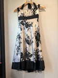 Black and white floral dress