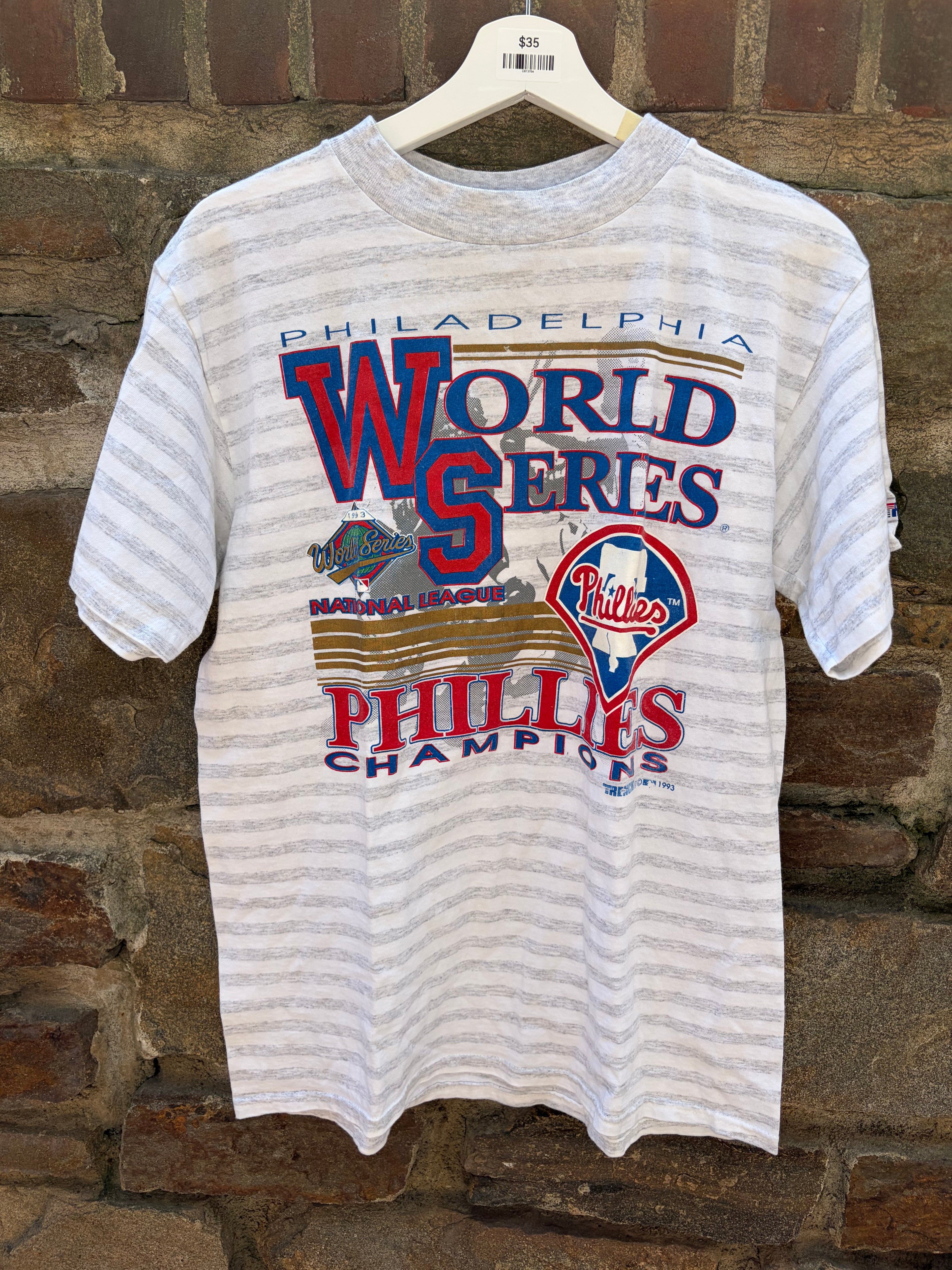 1993 Philadelphia Phillies Workd Series Champions Tee (Size Medium)
