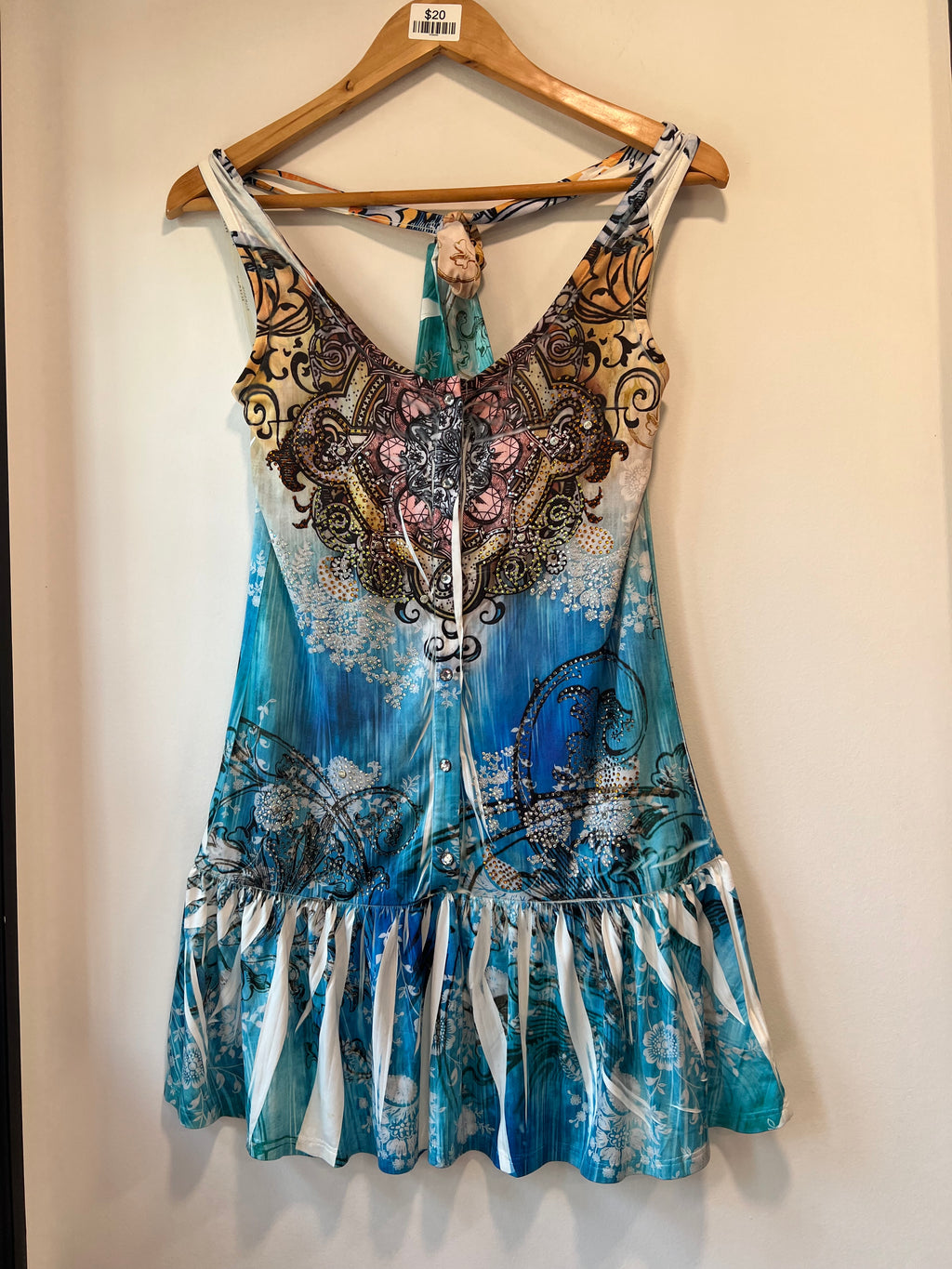 S12 halter mini dress