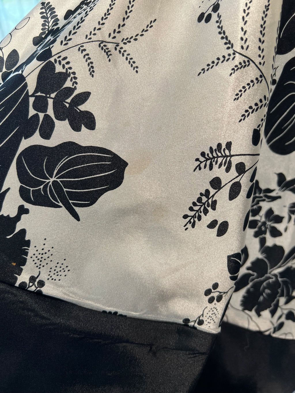 Black and white floral dress
