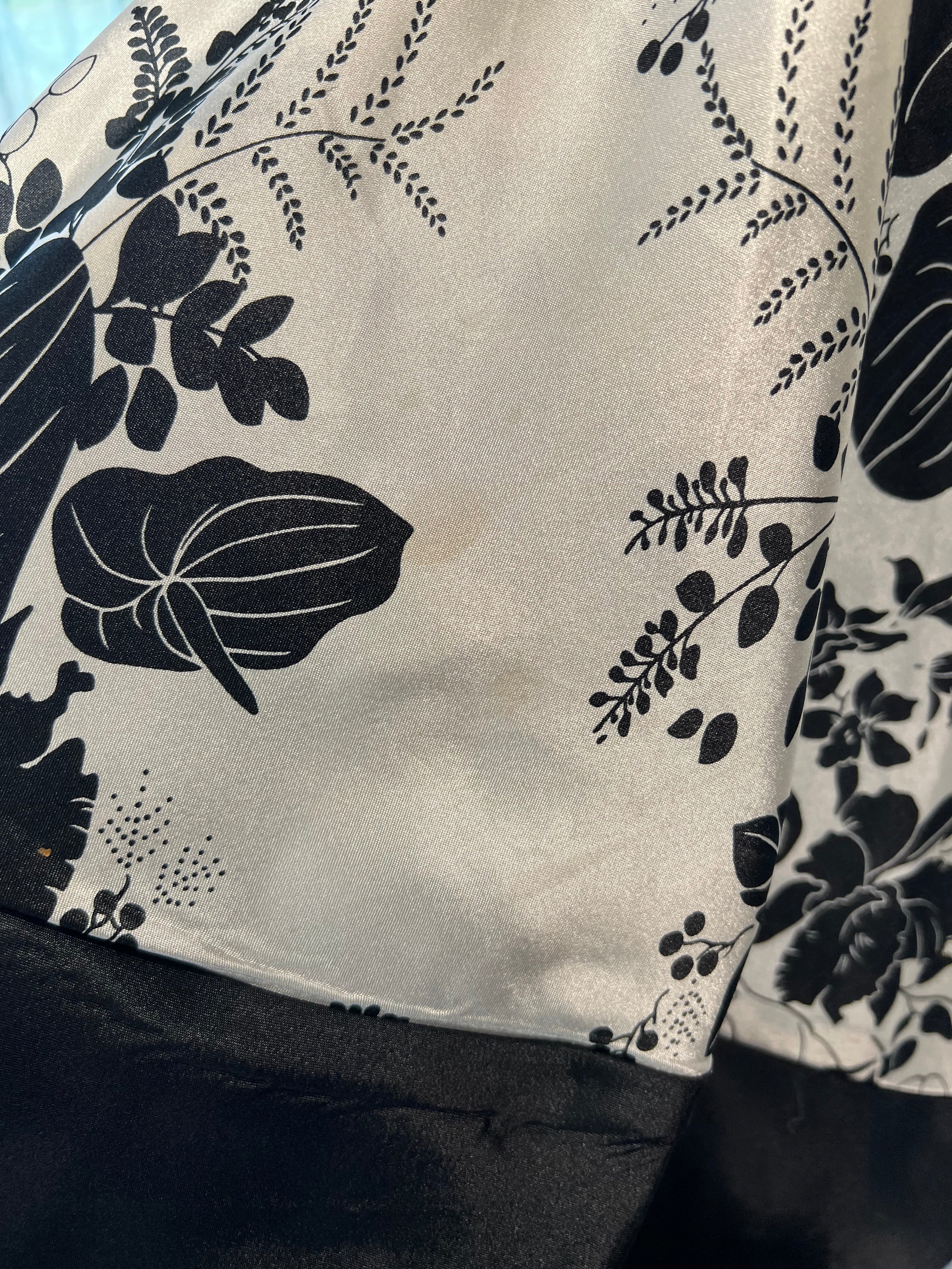 Black and white floral dress