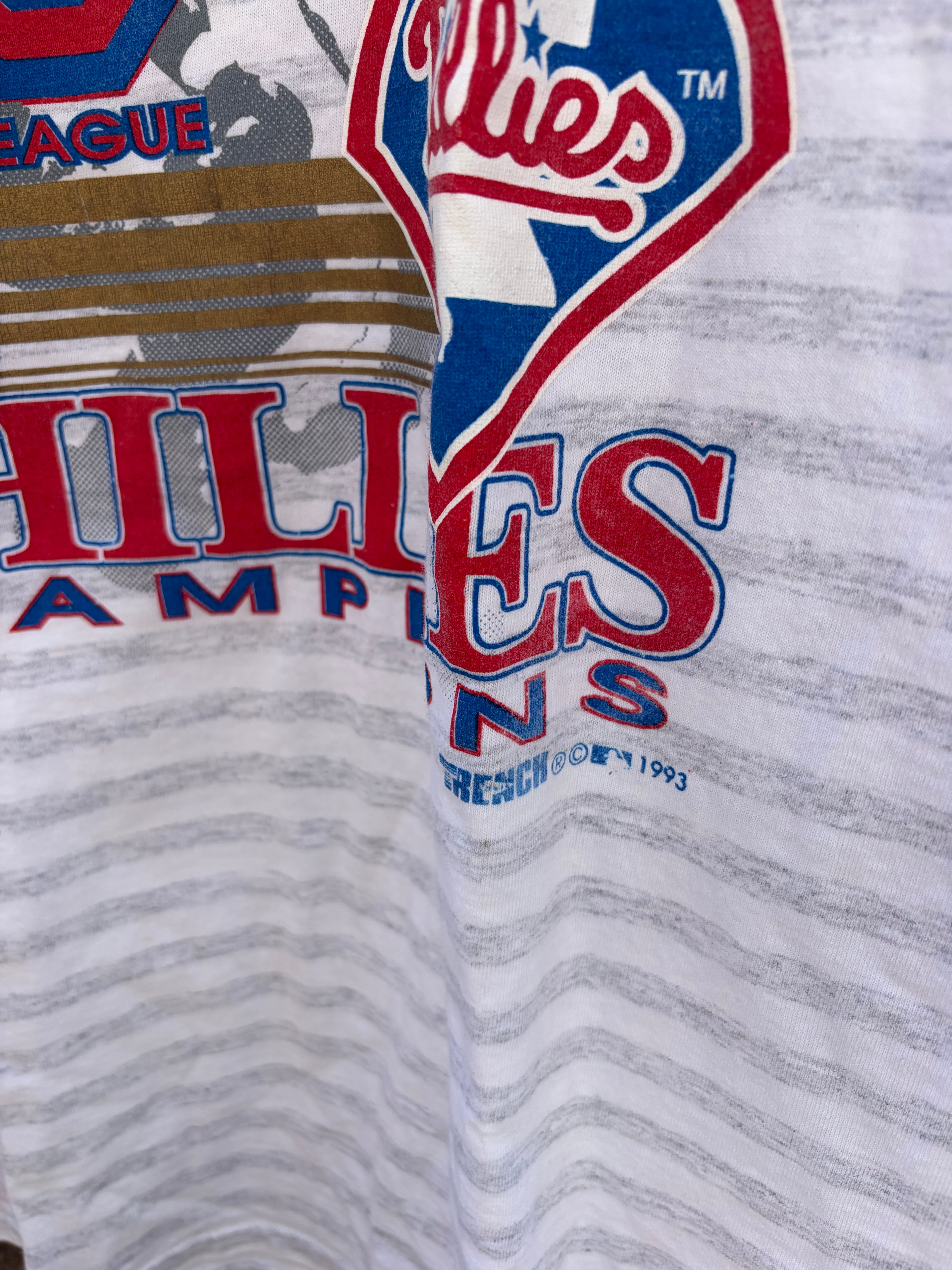 1993 Philadelphia Phillies Workd Series Champions Tee (Size Medium)