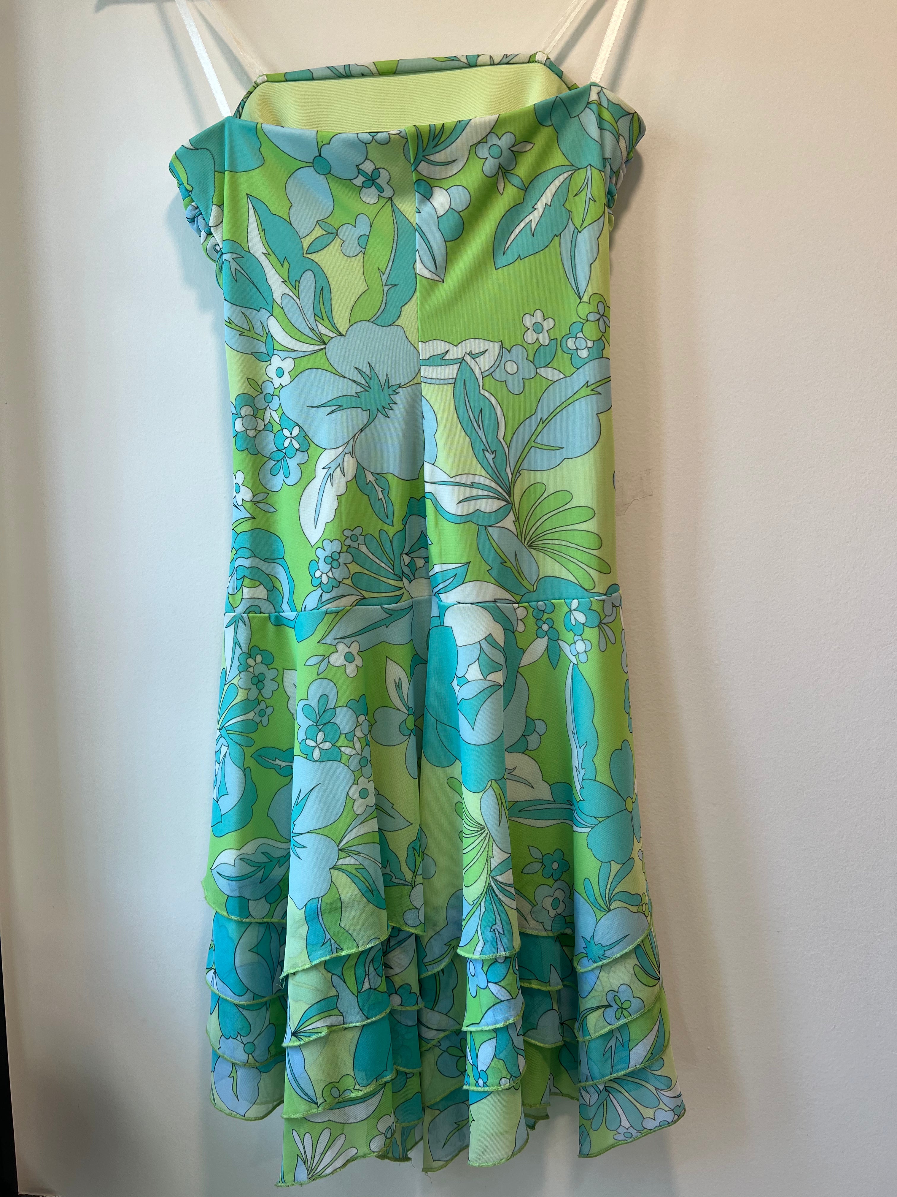 City of triangles green dress